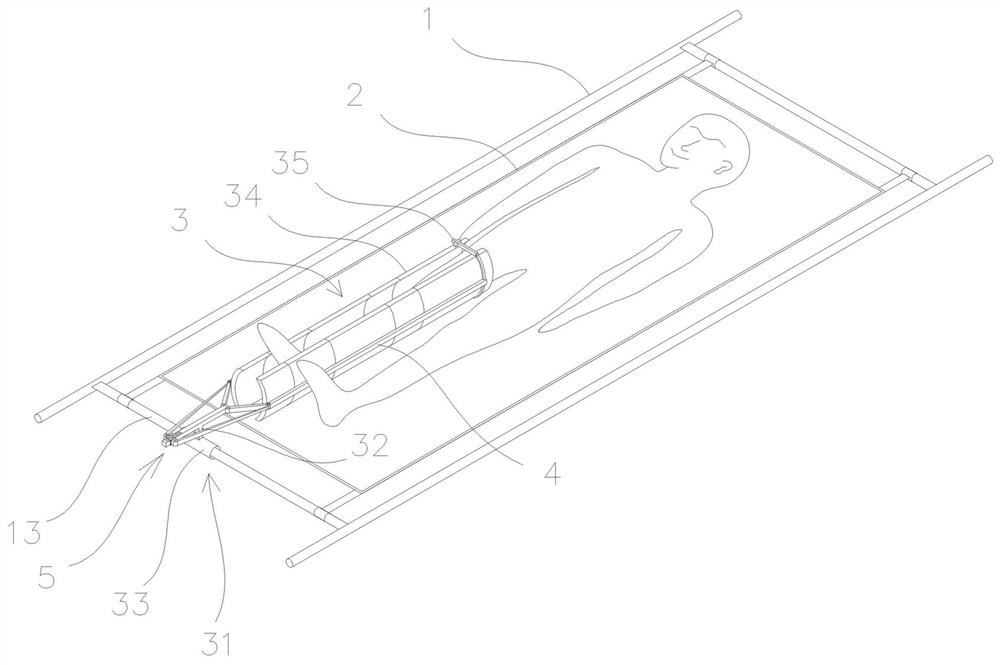 Traumatic fracture fixing device with improved patient fixing effect