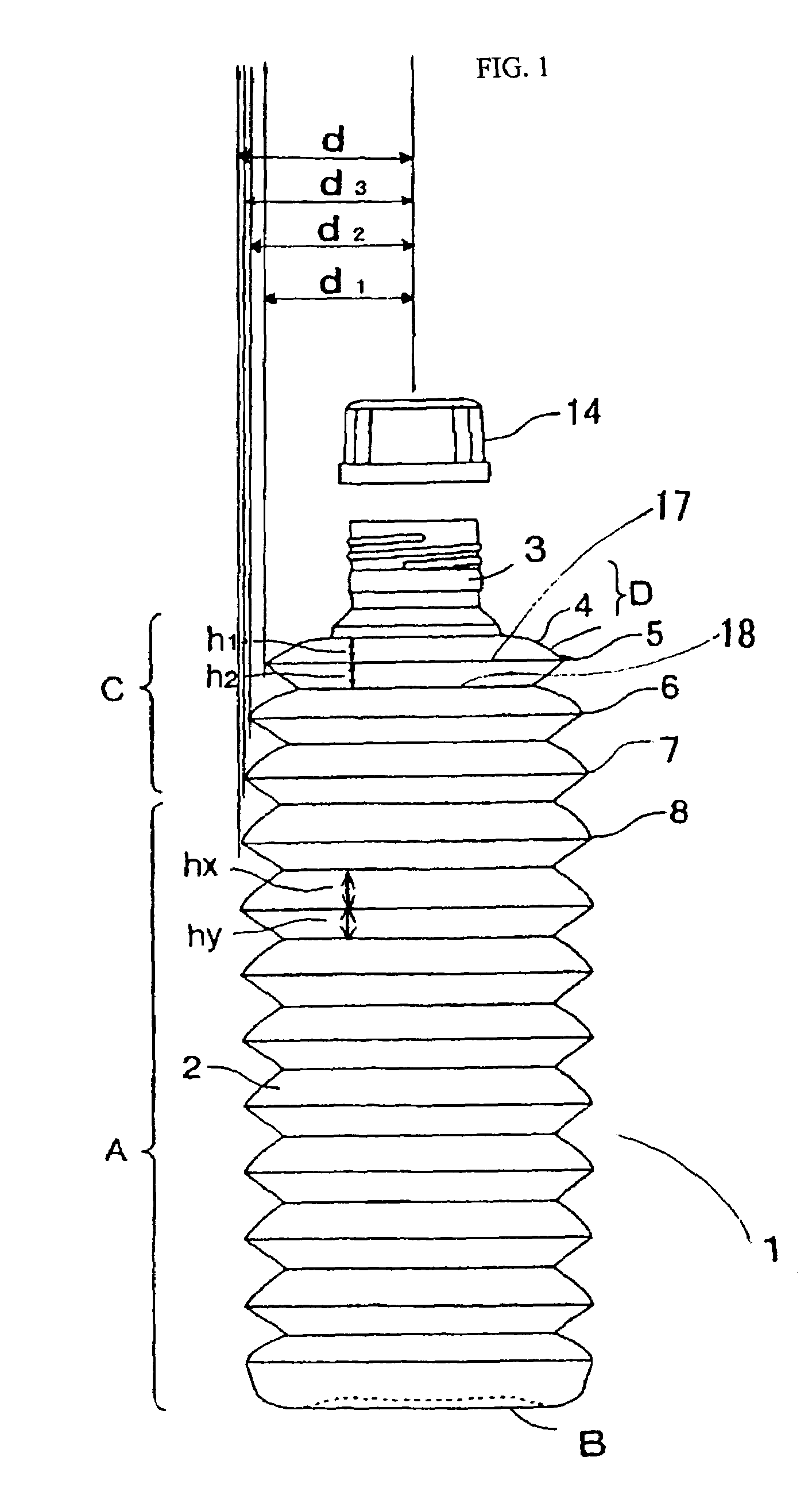 Container capable of keeping a lengthwise contracted state and contraction method thereof