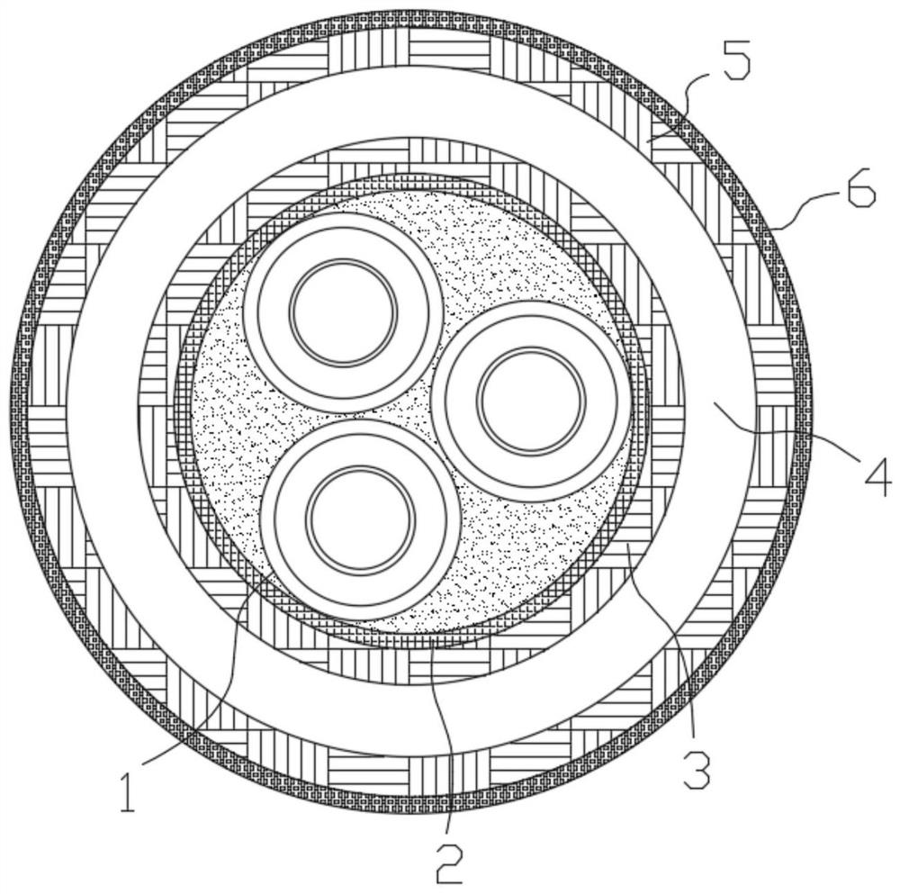 A preparation method of interlocking armored water-blocking cable based on composite water-blocking material