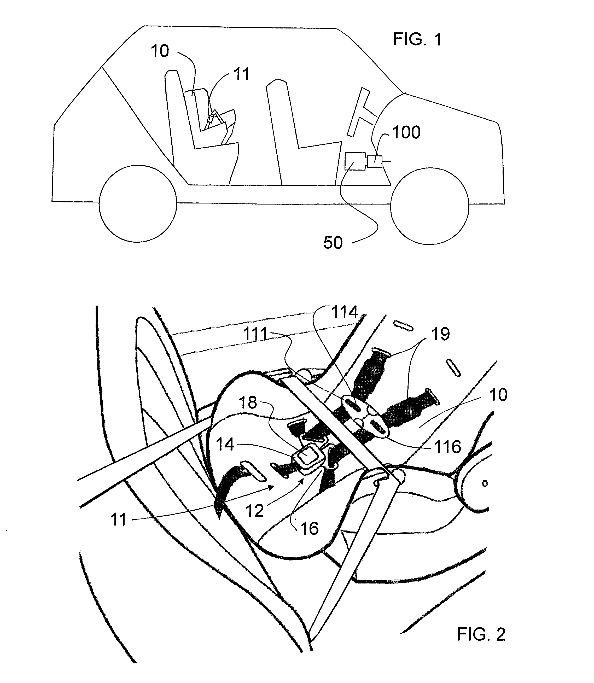 Warning system for detecting infant seat buckle securement