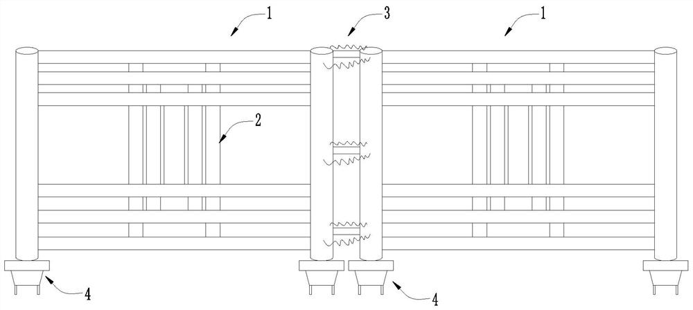 Safe fence structure for animal husbandry