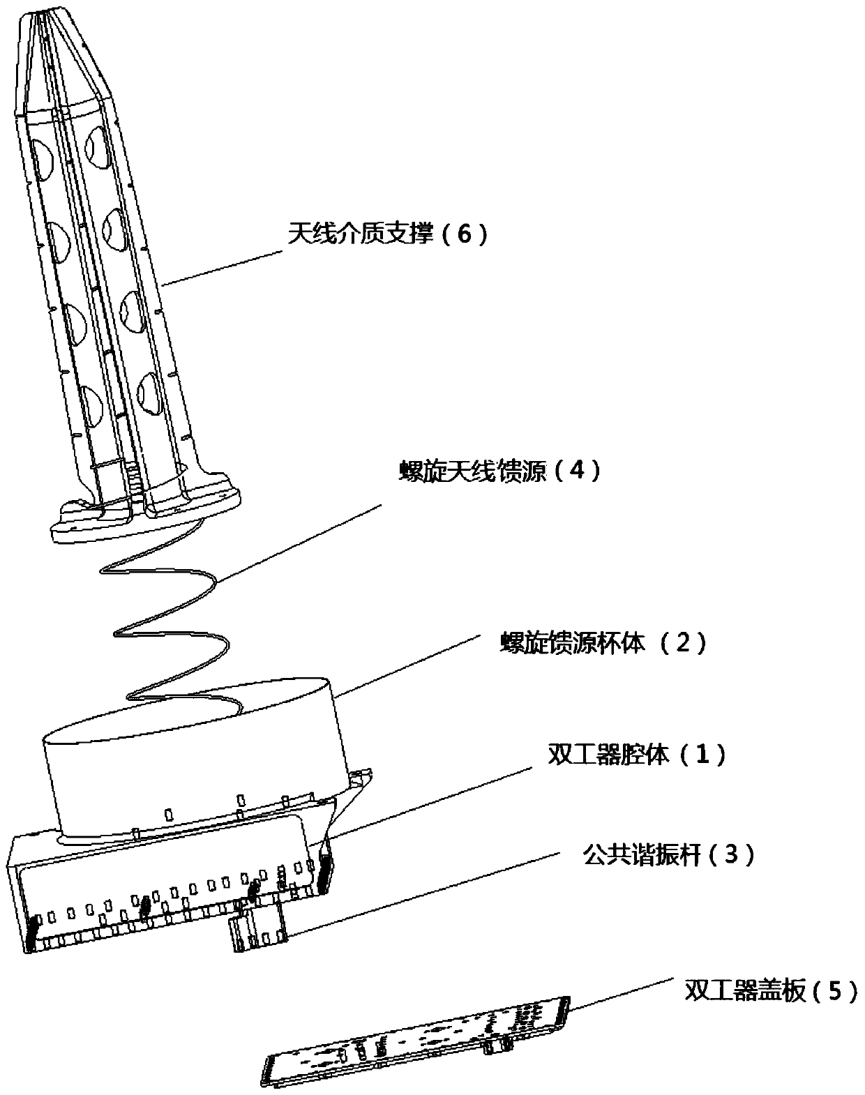 A low passive intermodulation feed duplexer and its method for receiving and transmitting