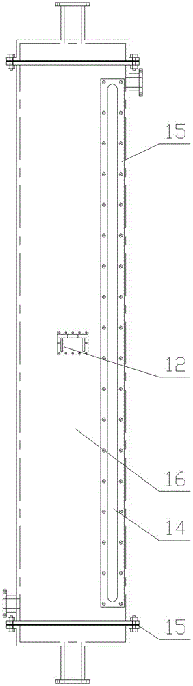 Visible longitudinal-flow all-pin-fin tube lubricating oil cooler