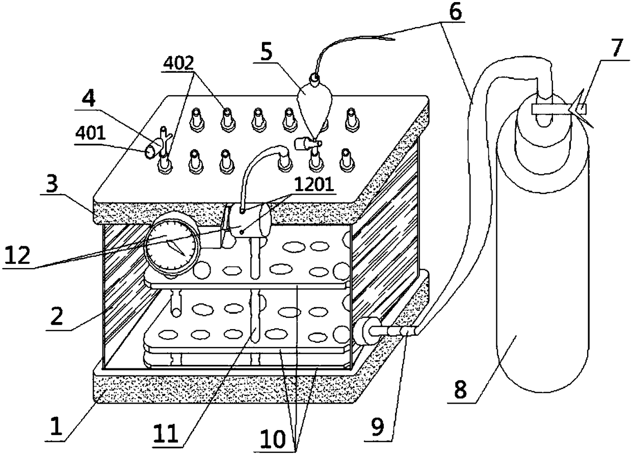 Gas boiling stabilization type extraction device