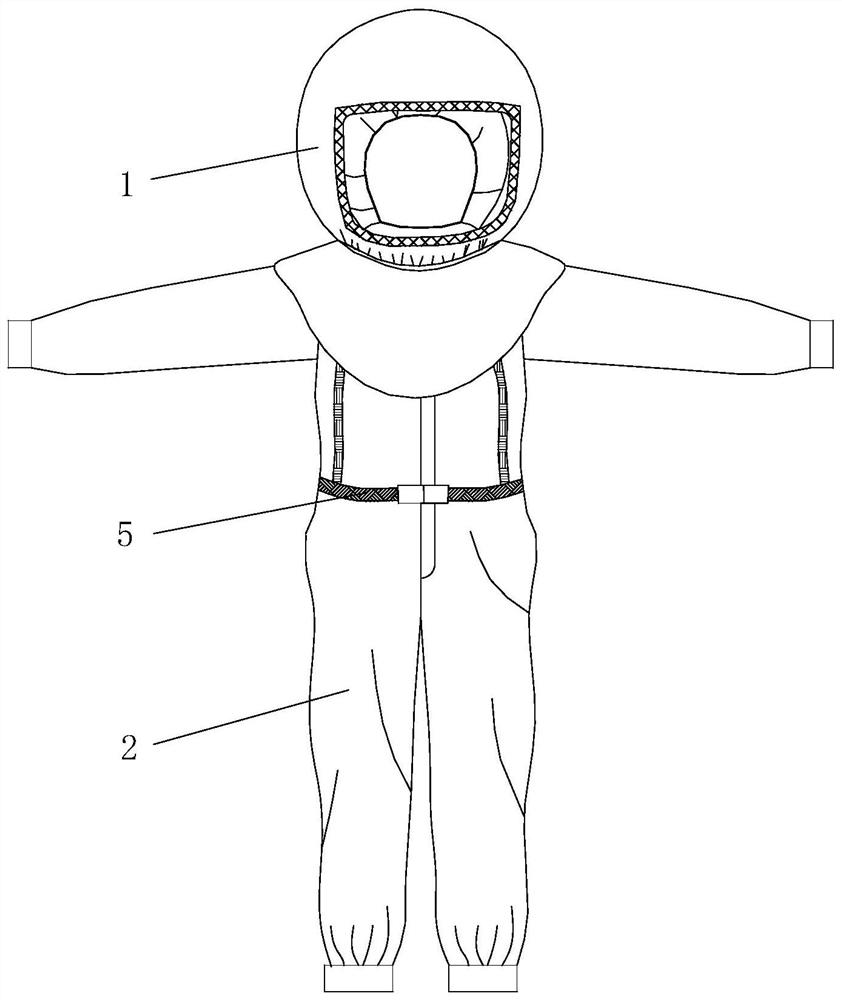 Medical double-layer isolation positive-pressure protection suit