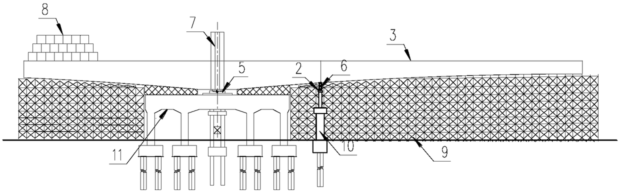 Multi-support-point automatic swivel system for extremely-unbalanced swivel bridge and construction method