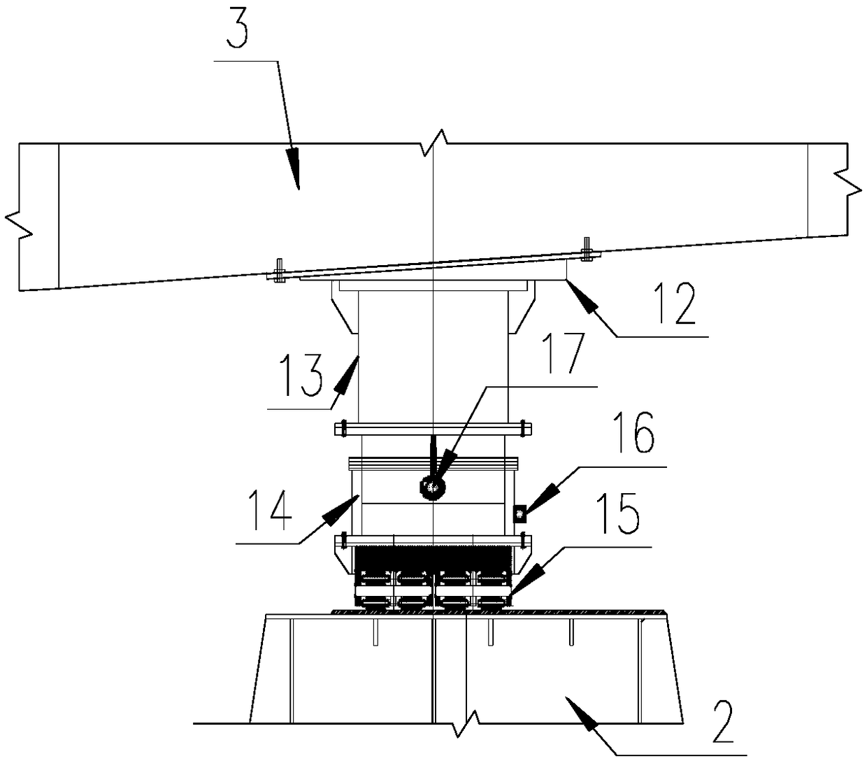 Multi-support-point automatic swivel system for extremely-unbalanced swivel bridge and construction method