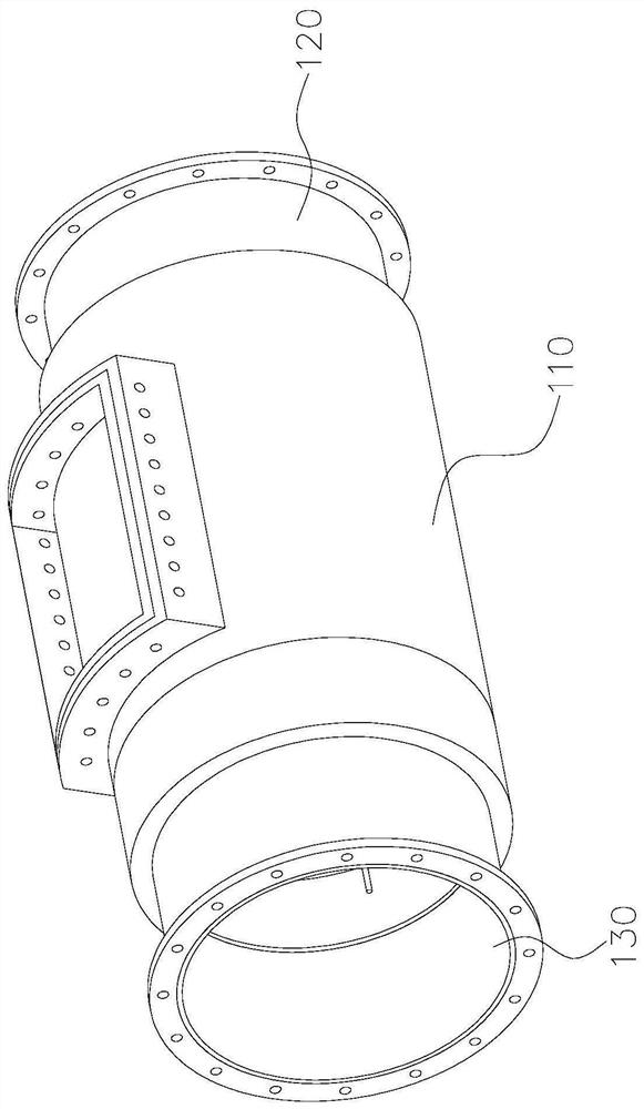 Low-wind-resistance internally concealed dust explosion passive explosion-proof device