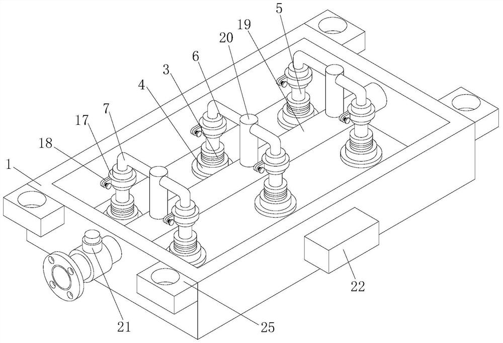 Horizontally-installed water mist nozzle structure