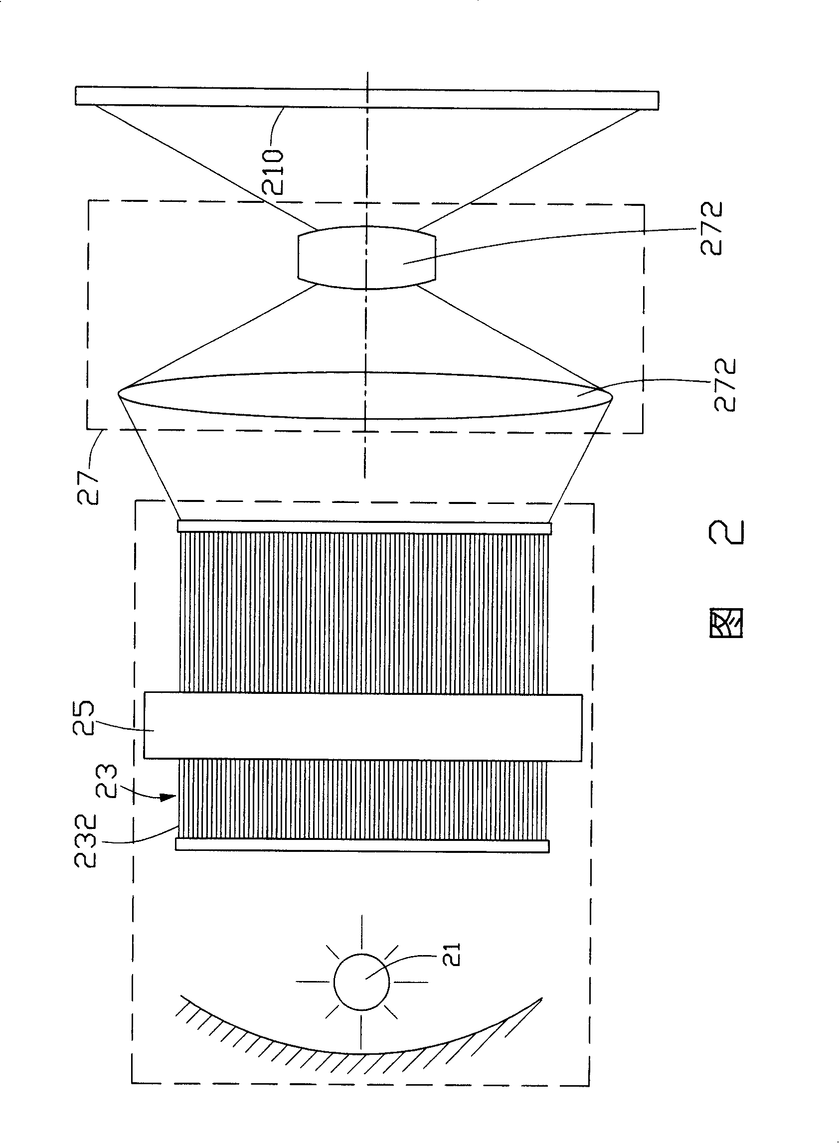 Optical fiber projector