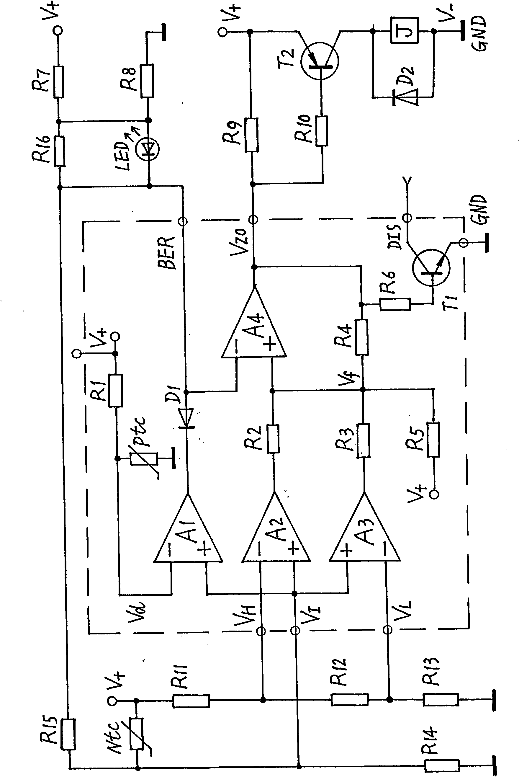 Three-limit time-base circuit