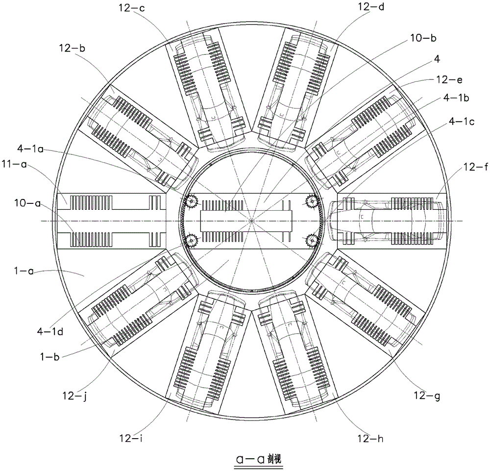 Cylindrical multi-storey parking equipment with toothed guide rail