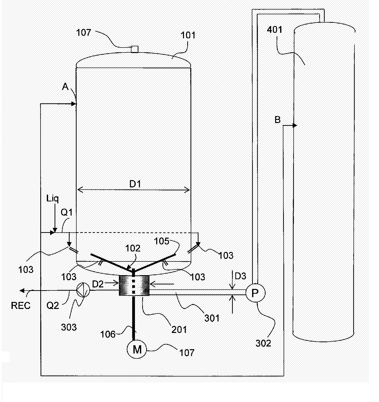 Arrangement for Feeding a Slurry of Chips and Liquid