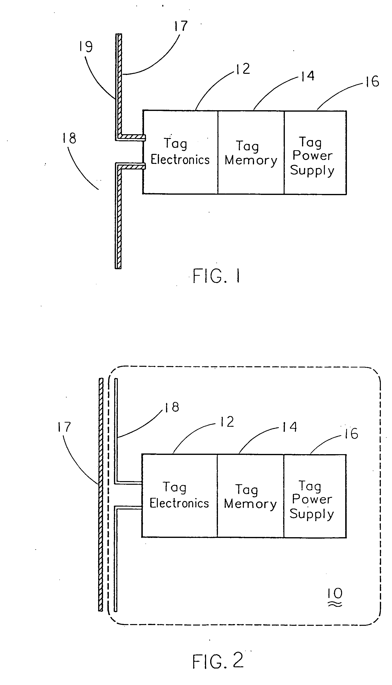 Combination radio frequency identification transponder (RFID tag) and magnetic electronic article surveillance (EAS) tag