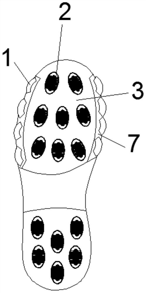 Bionic design ultralight anti-skid sports shoe sole and sports shoe