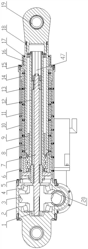 A small-volume heavy-duty multi-stage electric cylinder