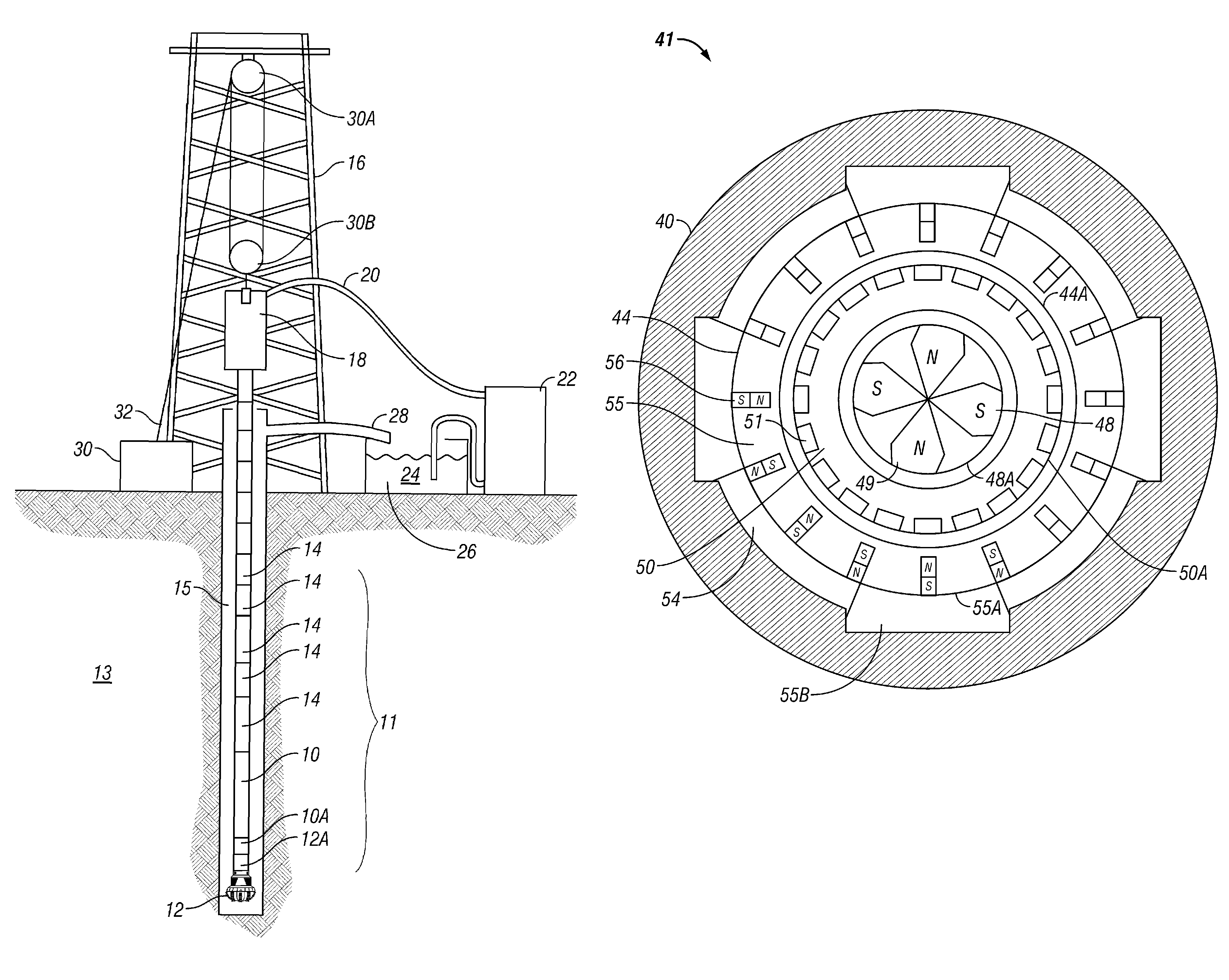 Wellbore motor having magnetic gear drive