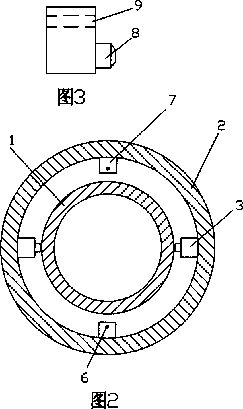 Measuring method ad device for sea wave load