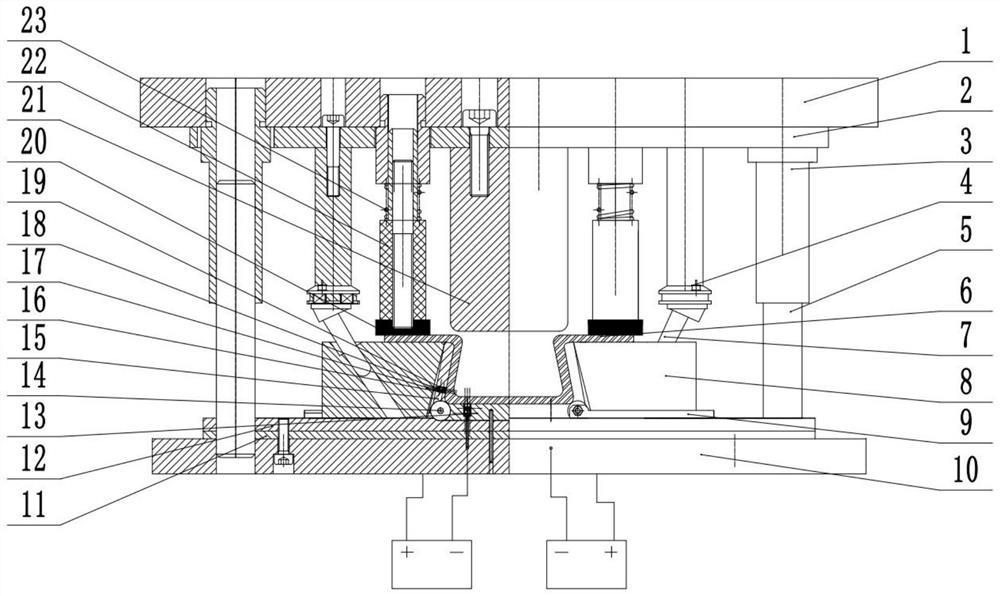 Forming die for inhibiting bending springback of plate and forming method of forming die