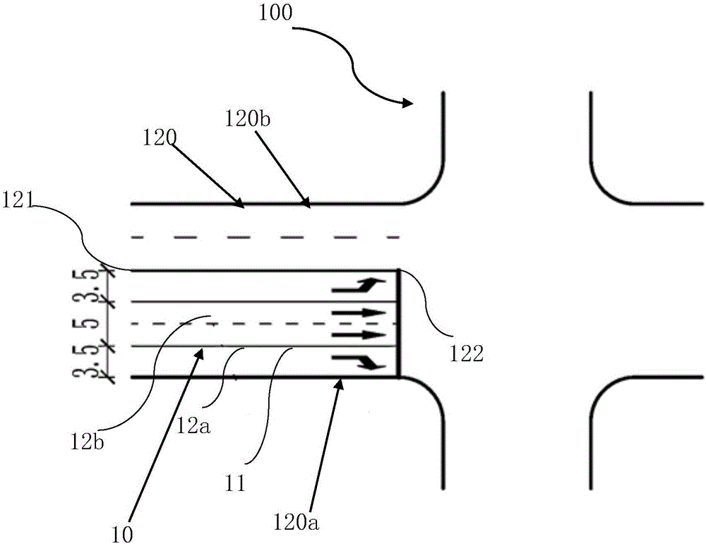 Signal-controlled intersection special lane and traffic capacity computing method thereof