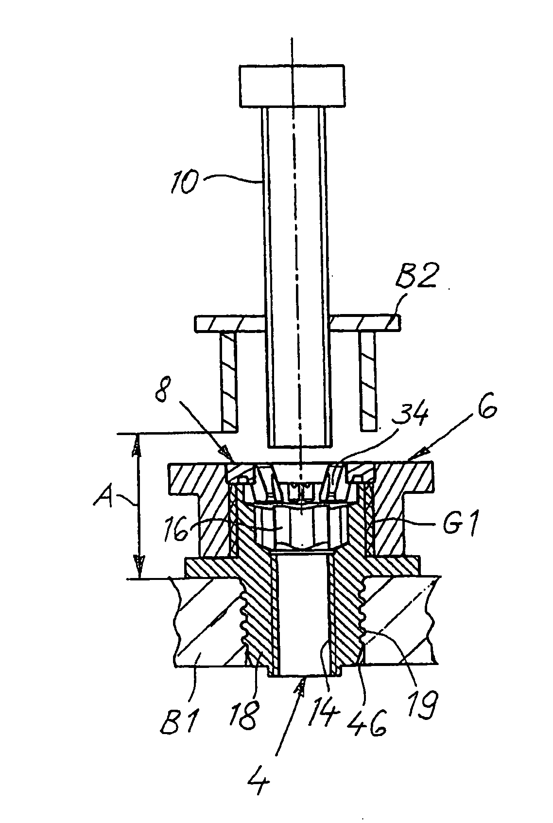 Plastic tolerance compensating assembly