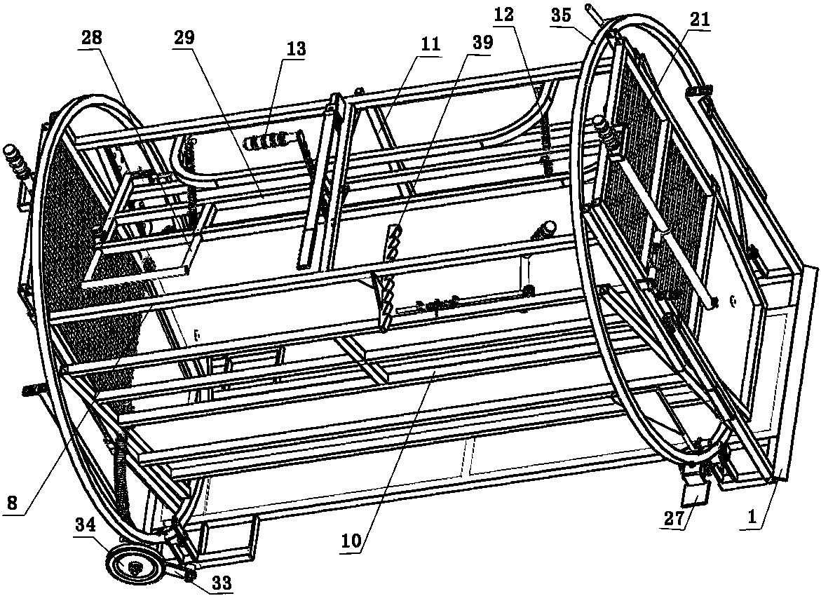 Sheep hoof trimming integrated machine