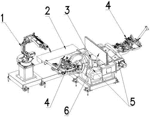 Bicycle rear tripod robot welding system