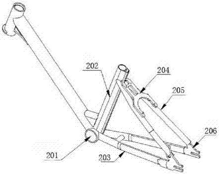 Bicycle rear tripod robot welding system