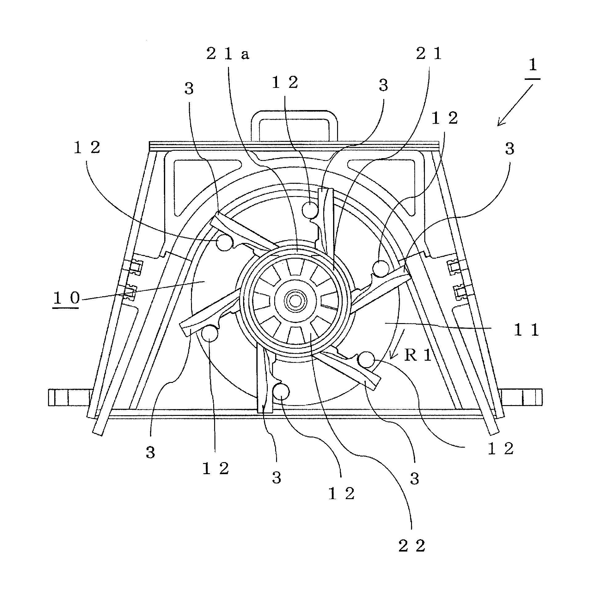 Side plate unit and centrifugal projector