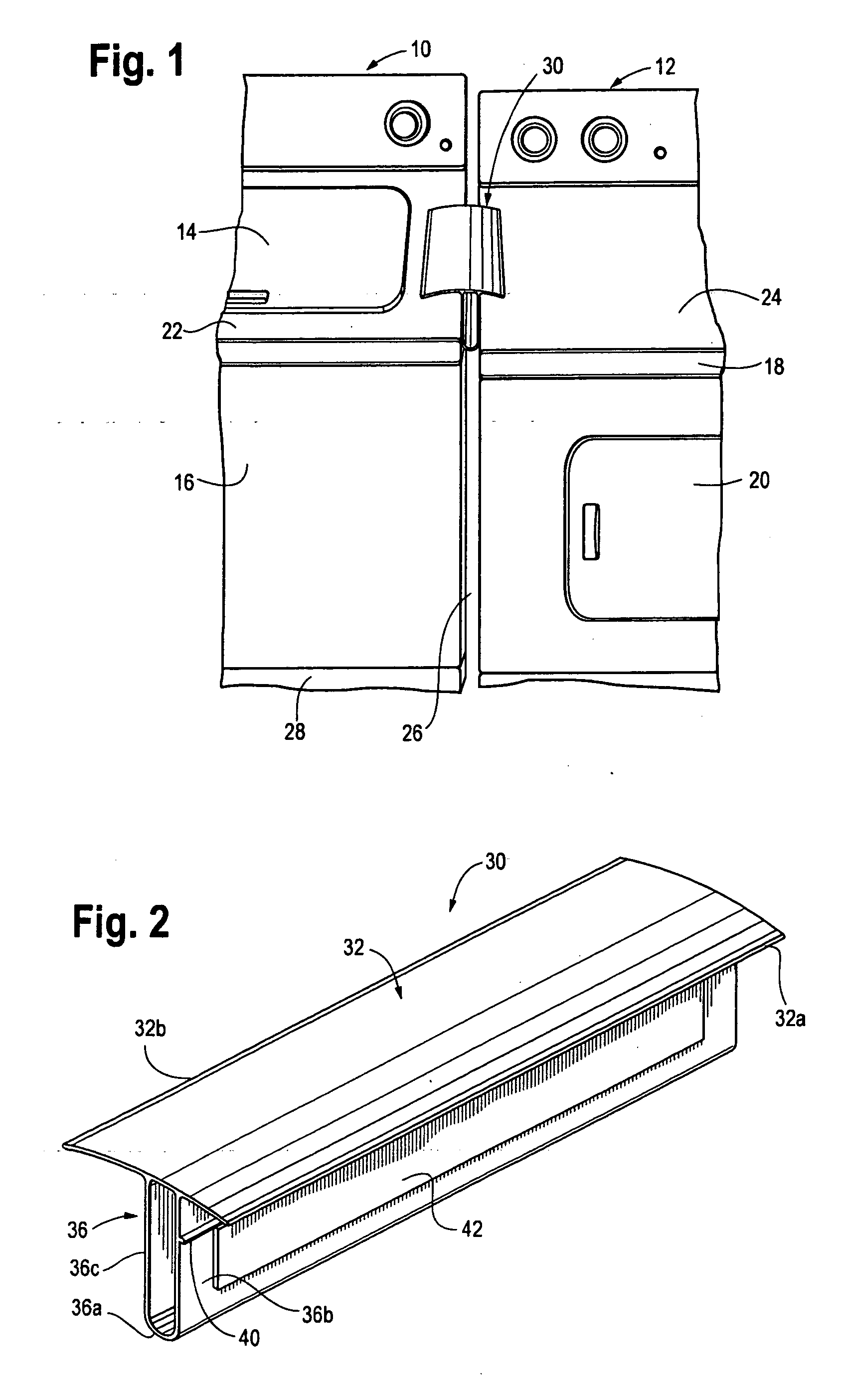 Gap cover device for side-by-side appliances