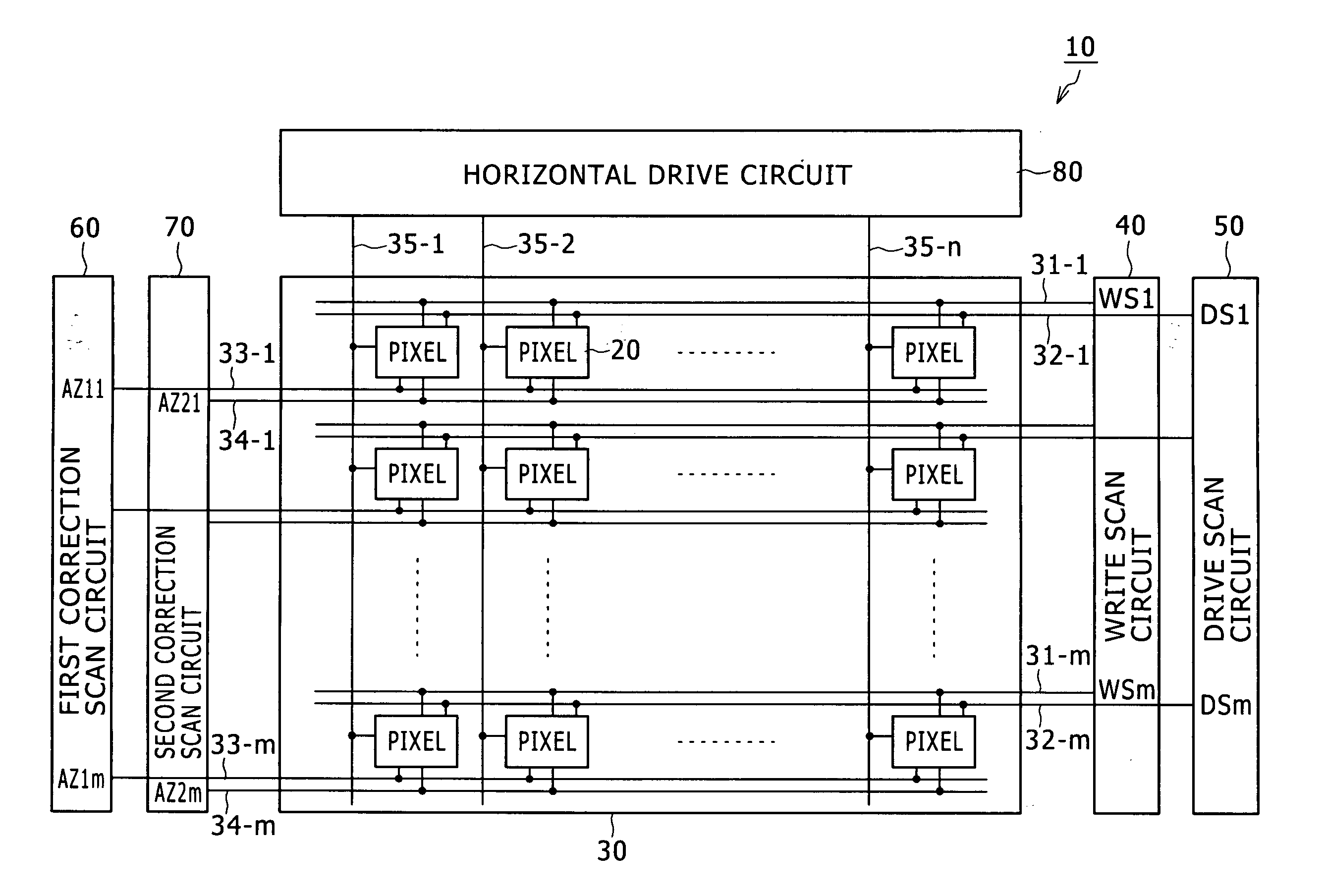 Display Device, Electro-Optical Element Driving Method and Electronic Equipment