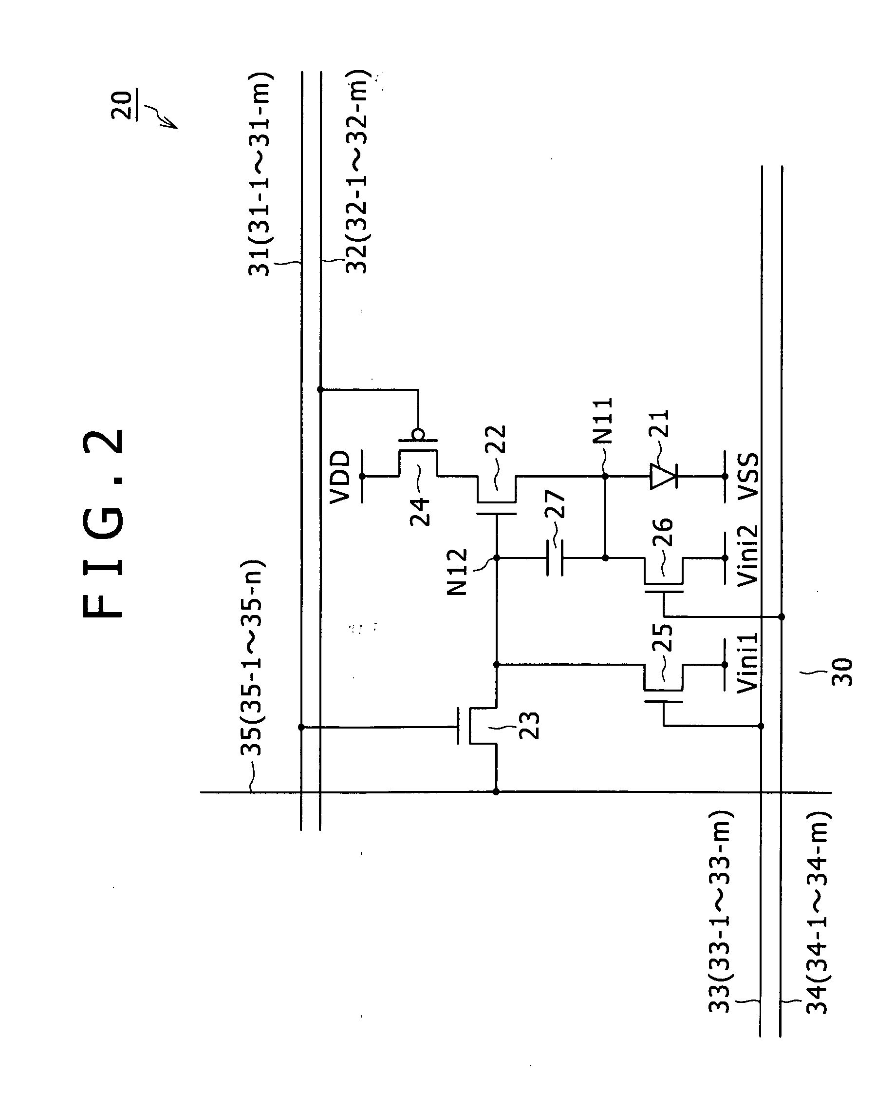 Display Device, Electro-Optical Element Driving Method and Electronic Equipment