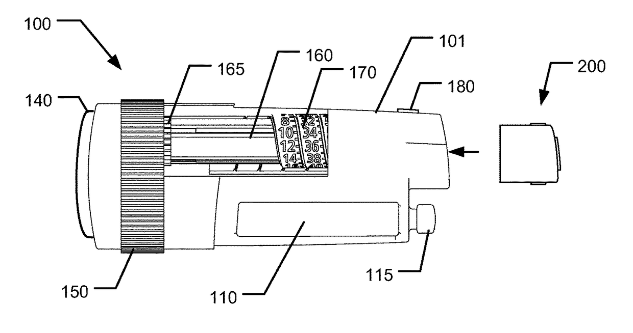 Medical injection system comprising a medical injection device and a dose limiter module