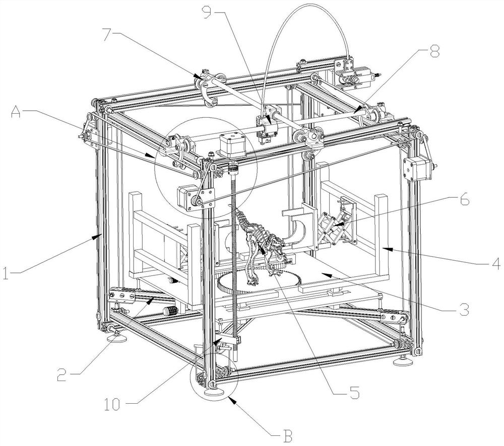 Ancient biological fossil three-dimensional model reconstruction auxiliary device