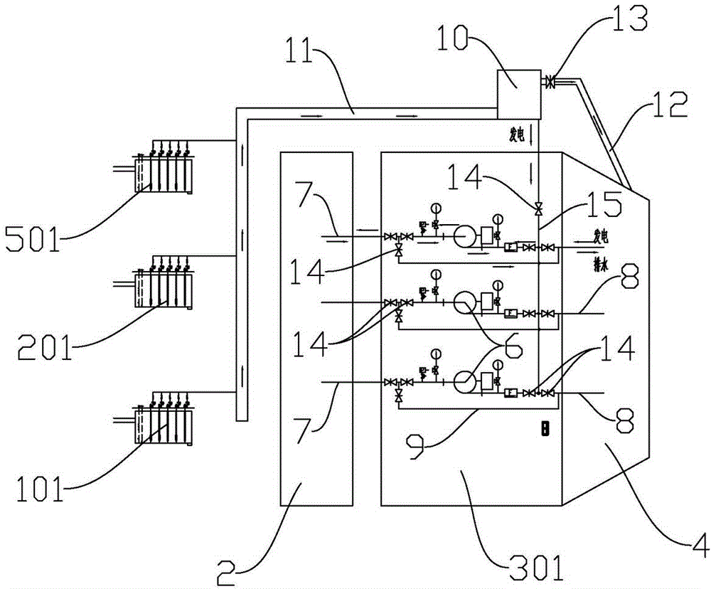 Plunge pool water filling and discharging system capable of generating electricity