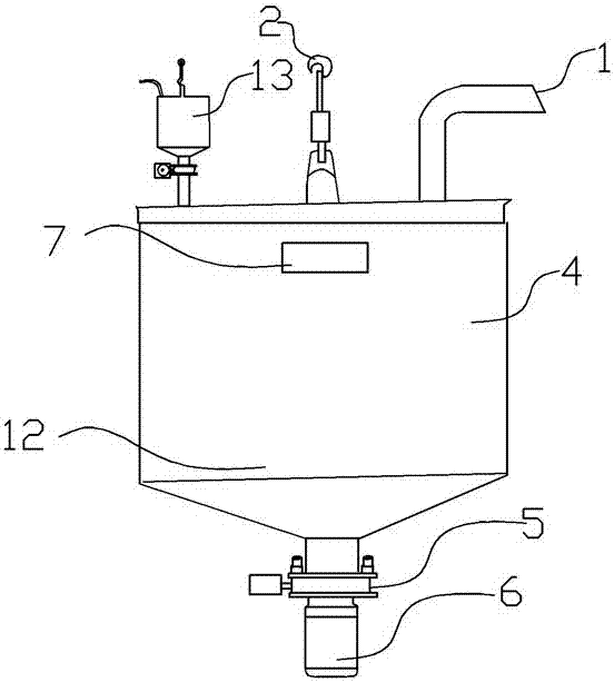 Concrete stirring station metering device