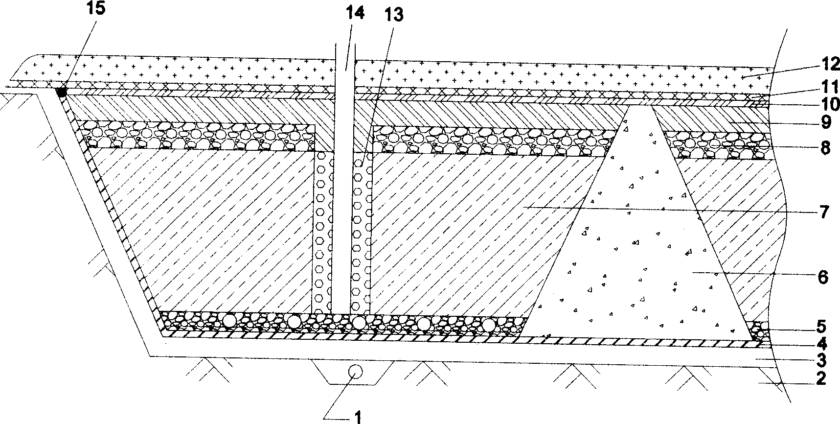 Dumping method for producing garbage dumping gas by using special garbage filling units