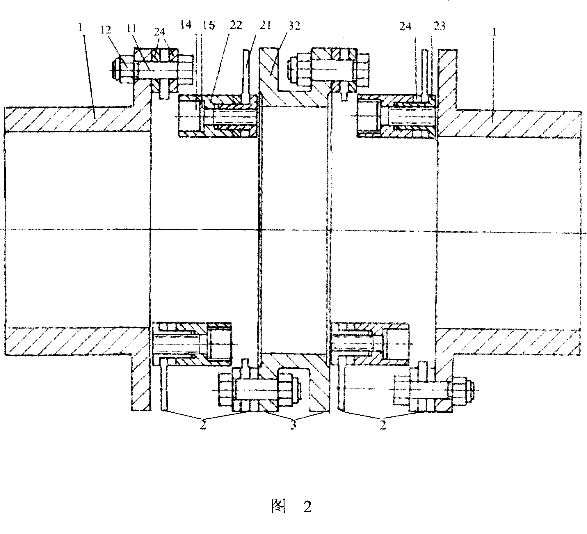 Combined special-shaped diaphragm flexible shaft coupling