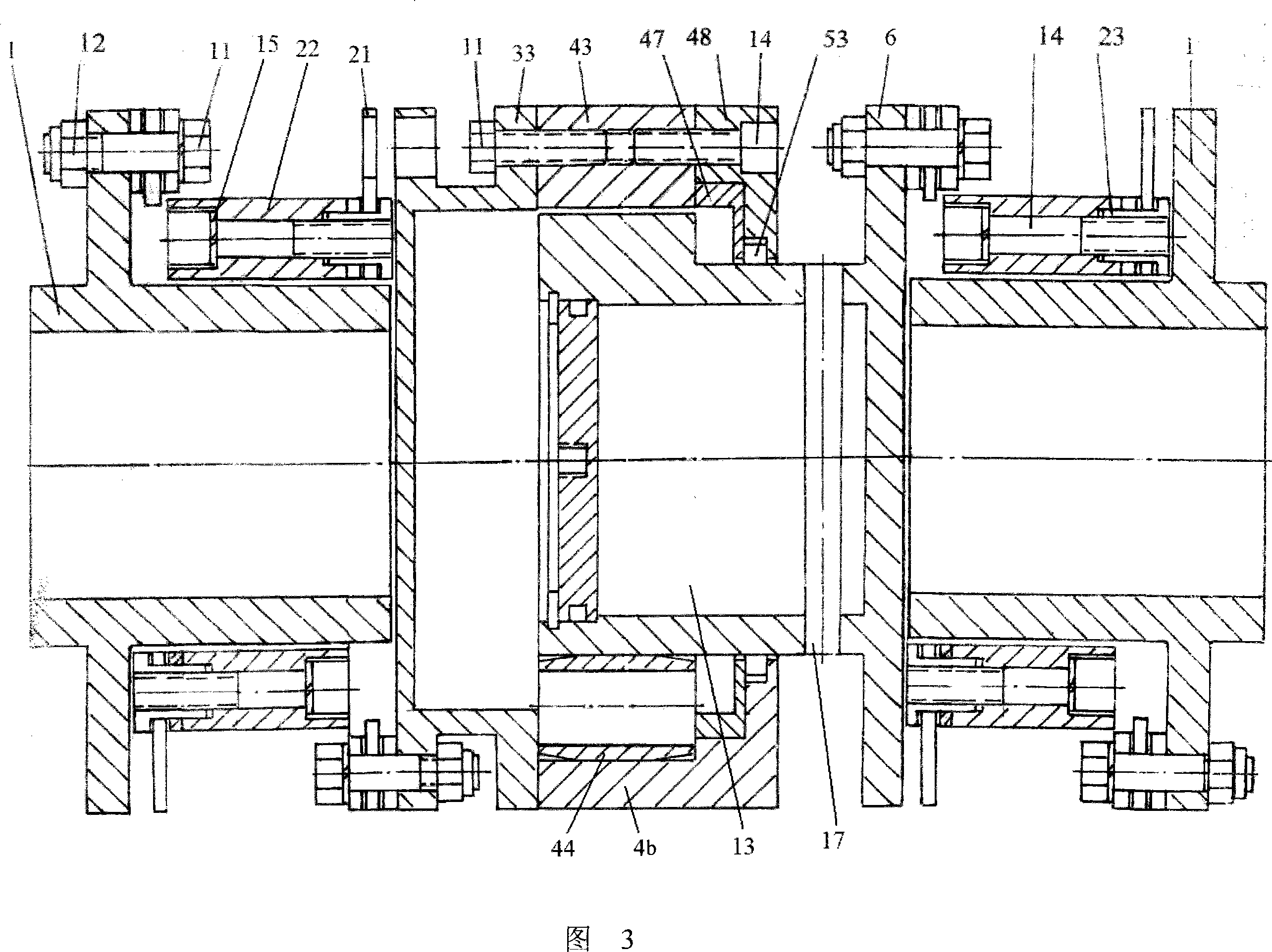 Combined special-shaped diaphragm flexible shaft coupling