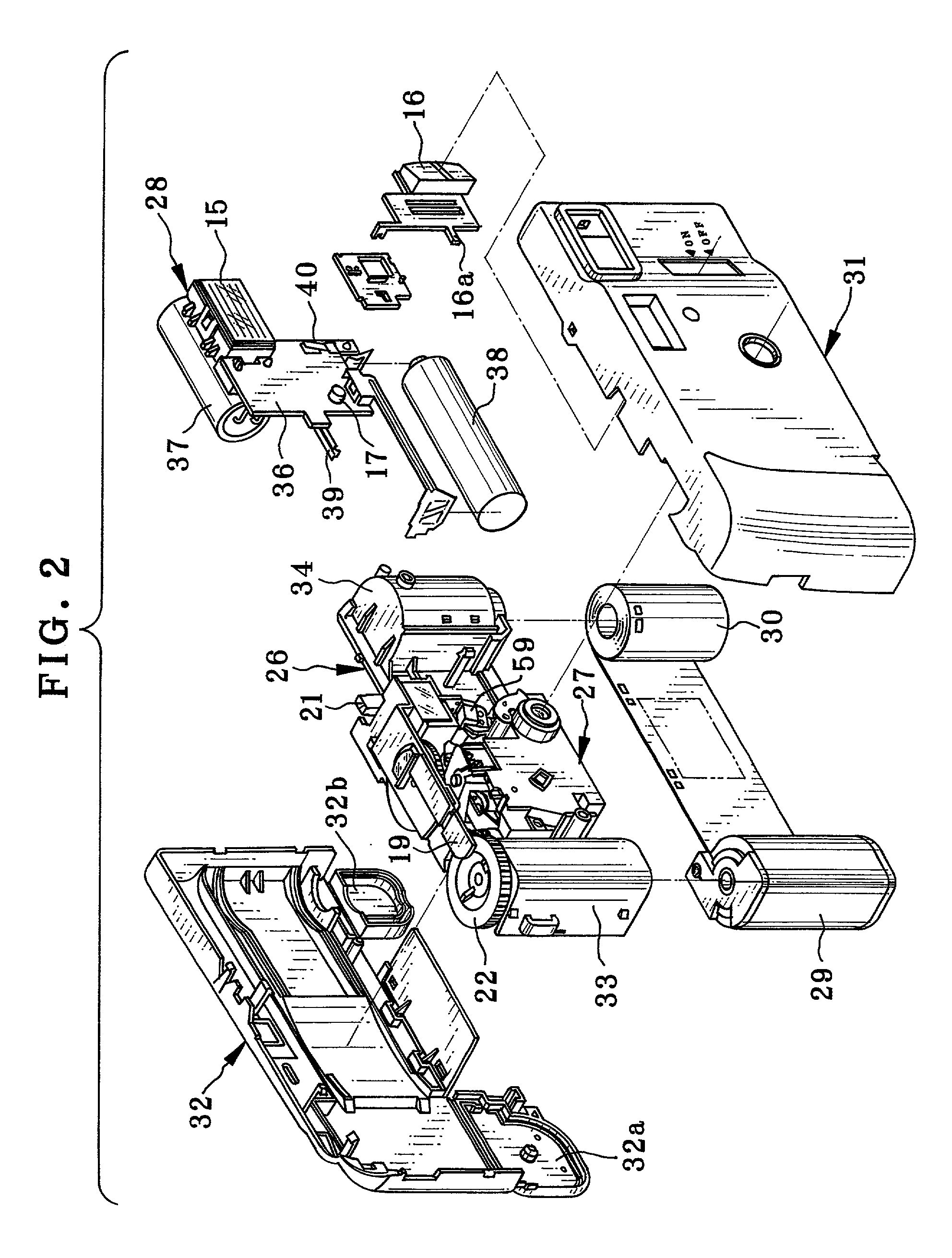 Stop changing device for a camera