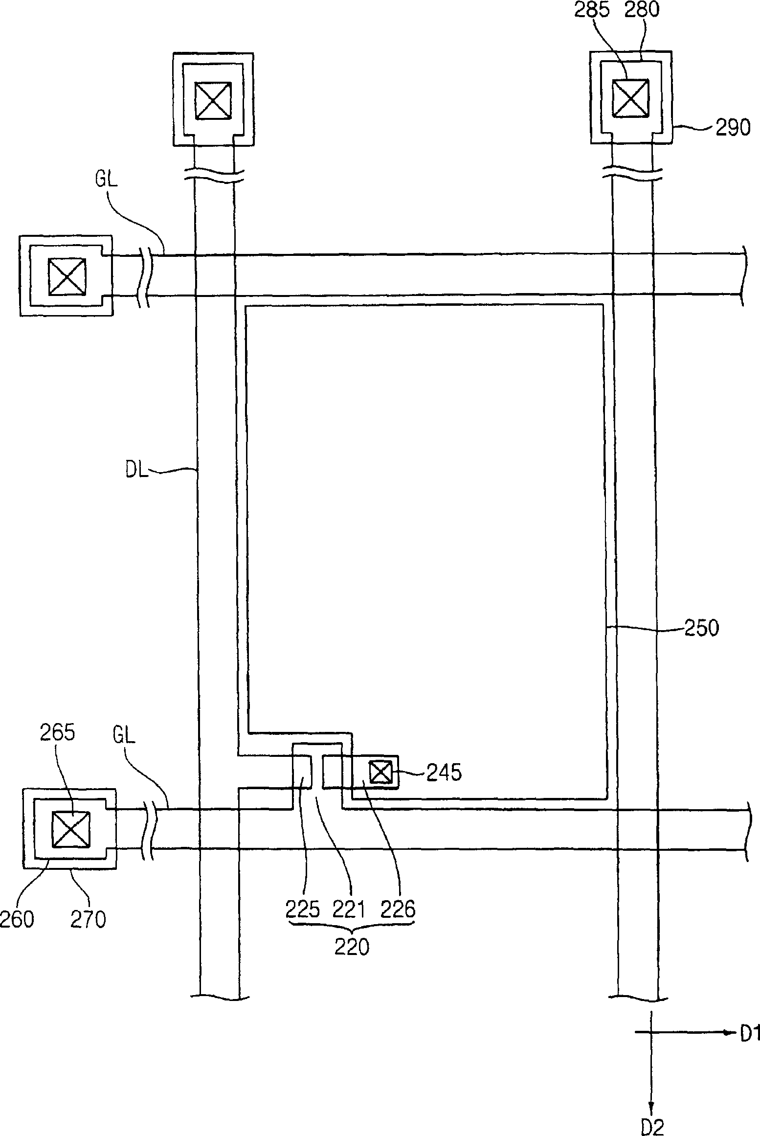 Array substrate for display device