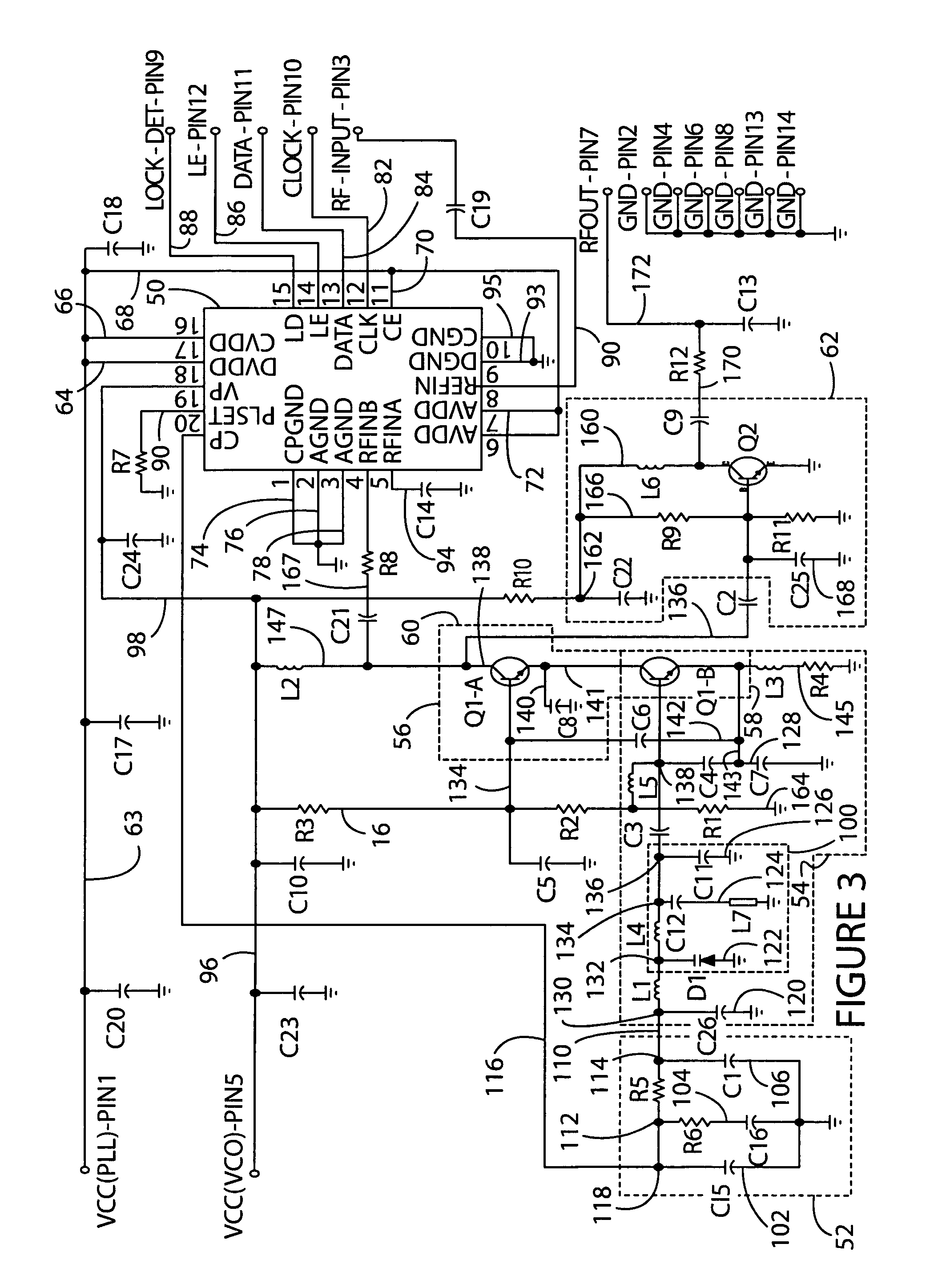 Coaxial resonator based voltage controlled oscillator/phased locked loop synthesizer module