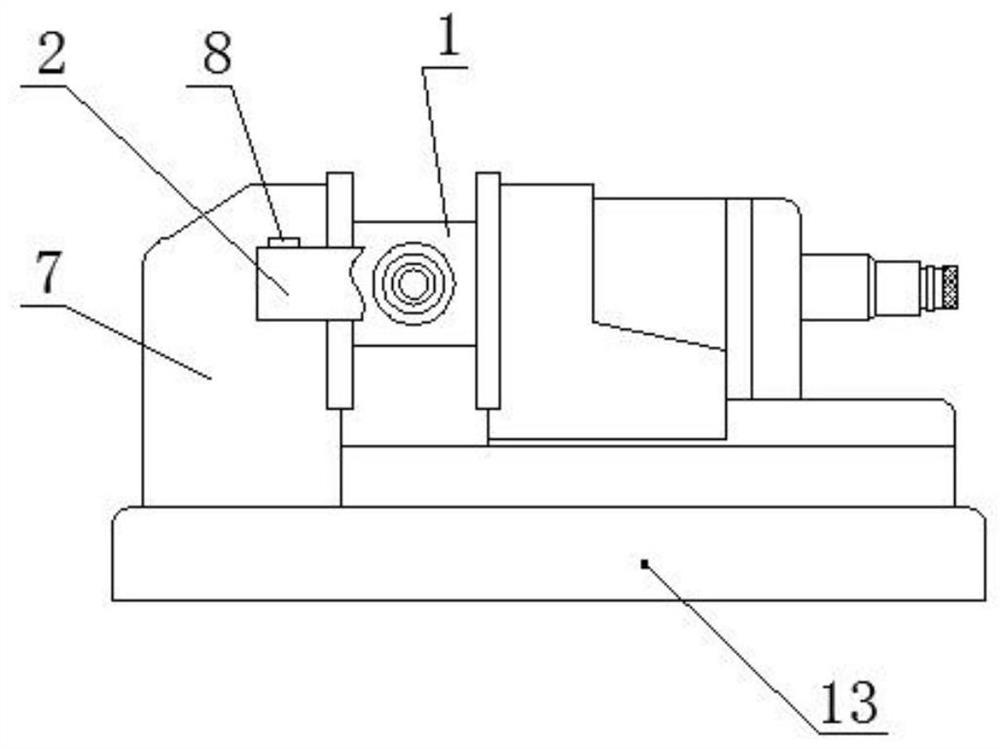 A processing fixture and processing method for drilling holes on the surface of a conical bush