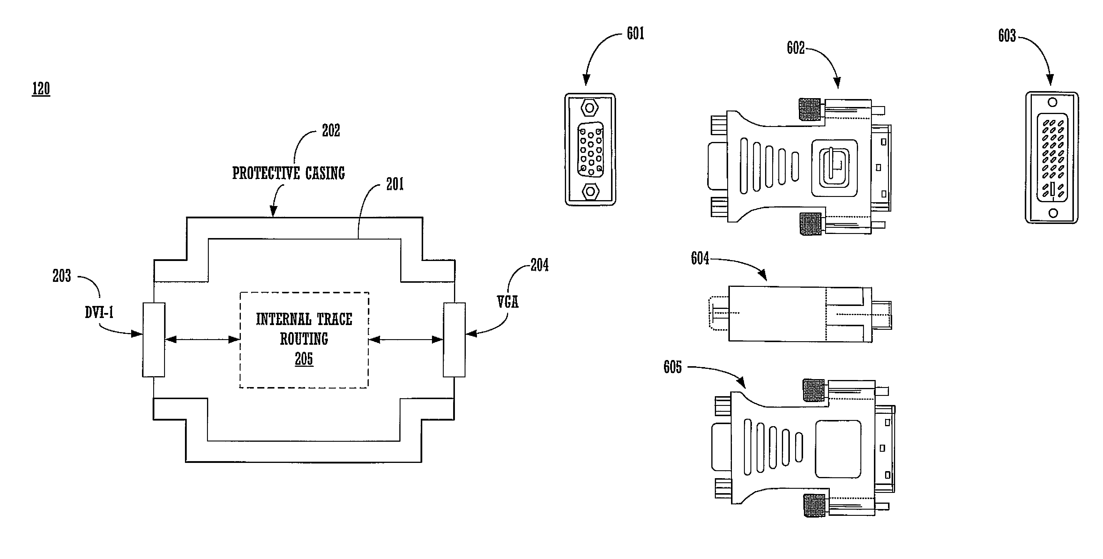 Controlled impedance display adapter