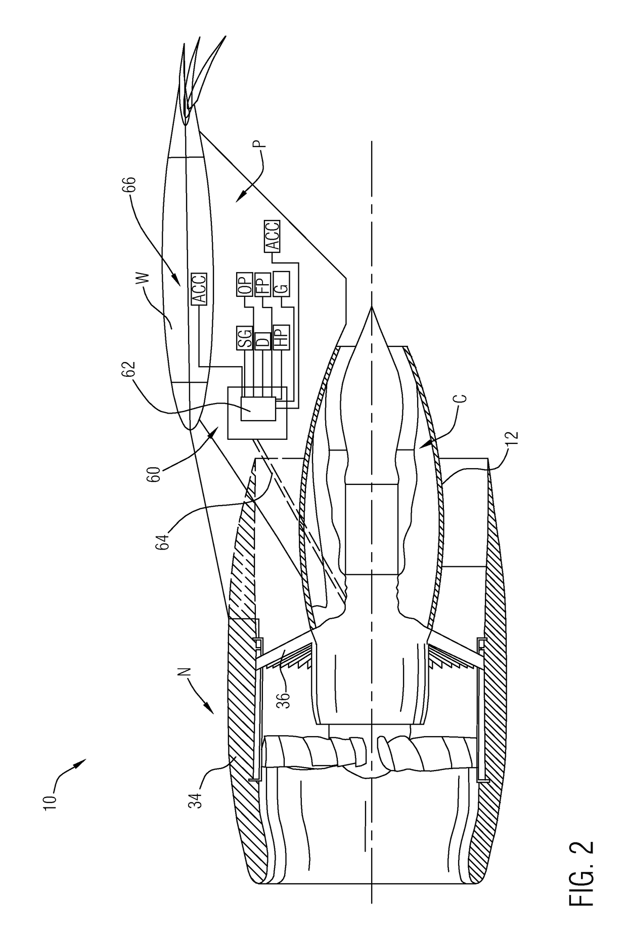 Gas turbine engine with pylon mounted accessory drive