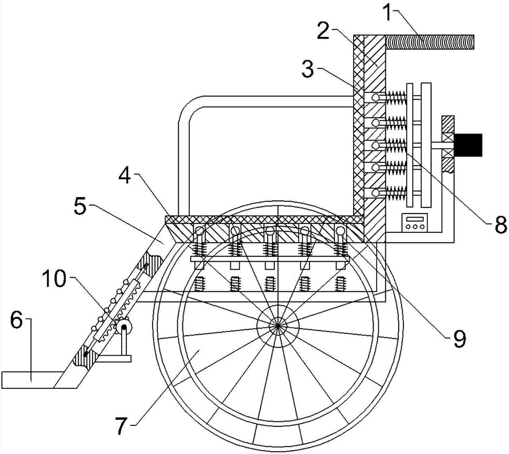 Patient rehabilitation wheelchair for hospitals based on full-body massage effect