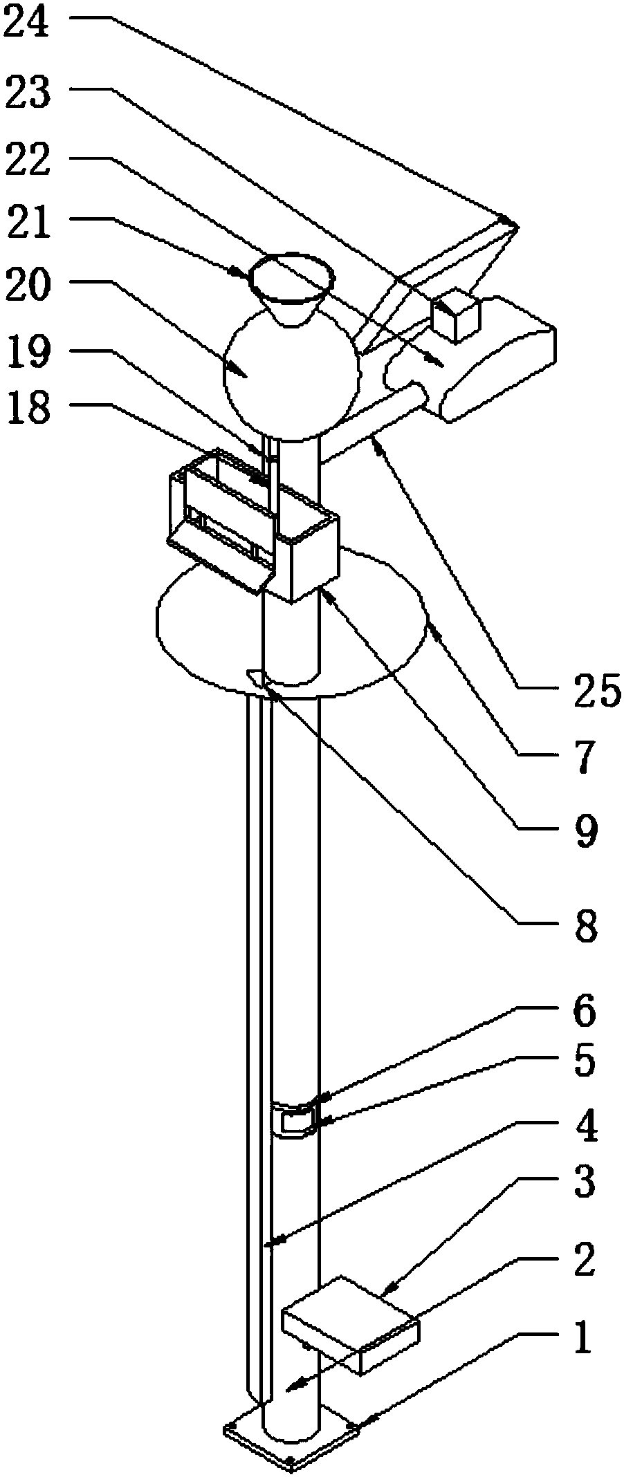 Solar street lamp capable of being cleaned actively