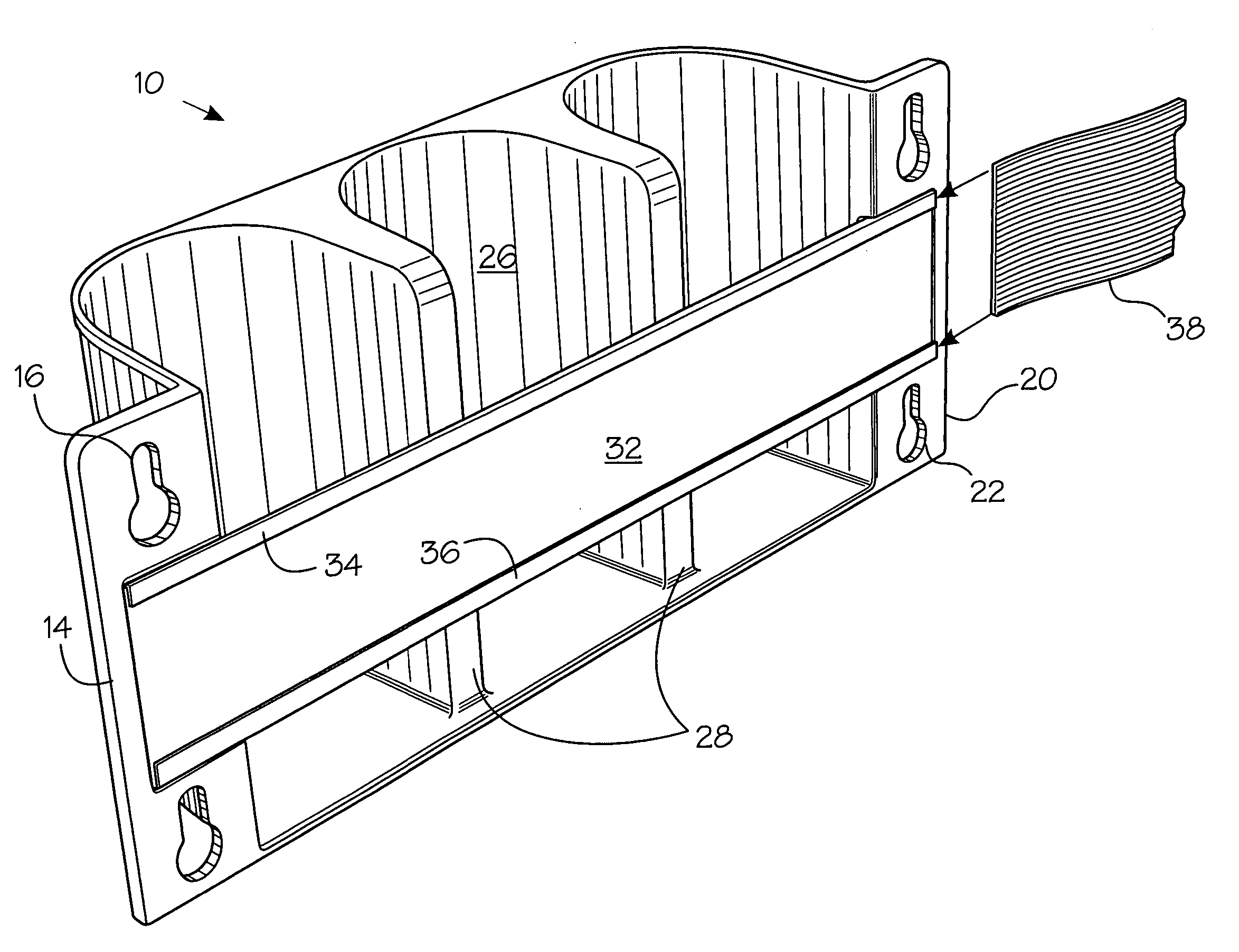 Cooler door shelf device