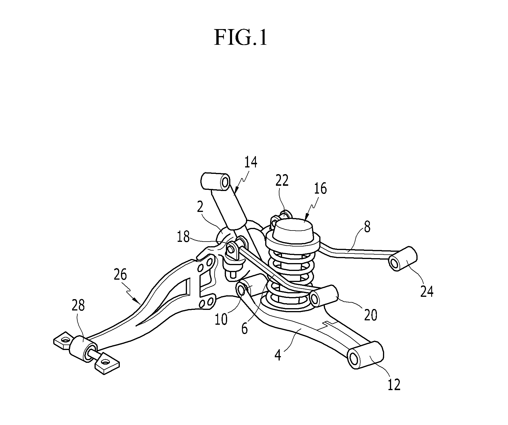 Control arm of multilink suspension system for vehicle