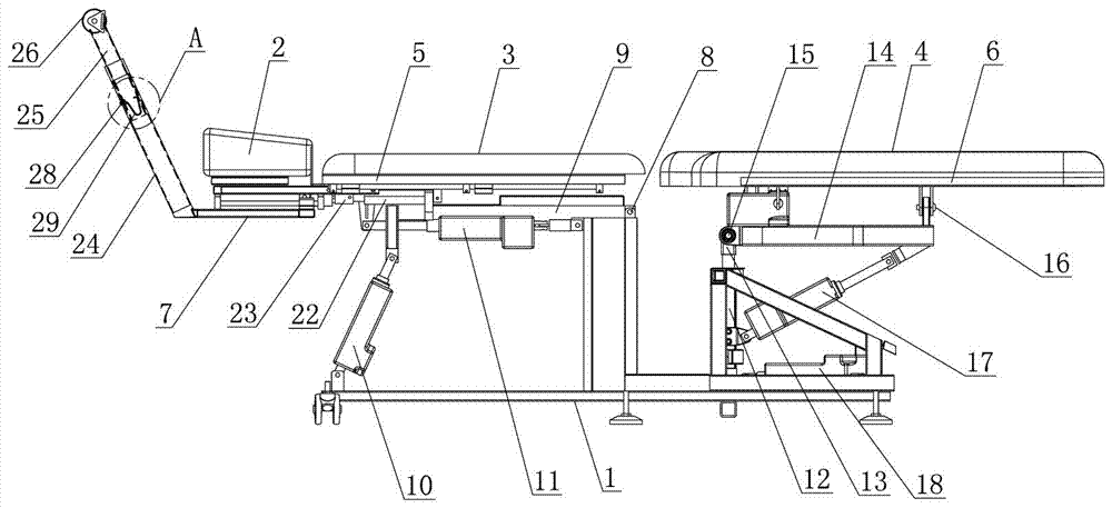 Cervical and lumbar treatment traction bed